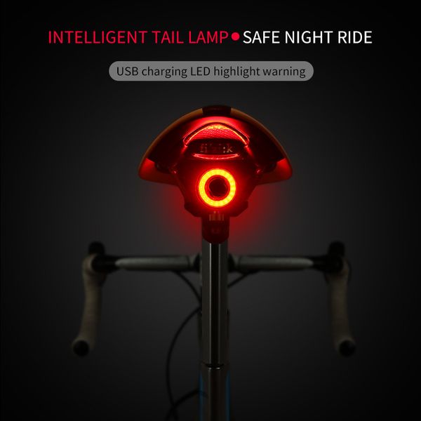 

bike lights bicycle taillight intelligent induction brake mountain headlight usb charging road night riding