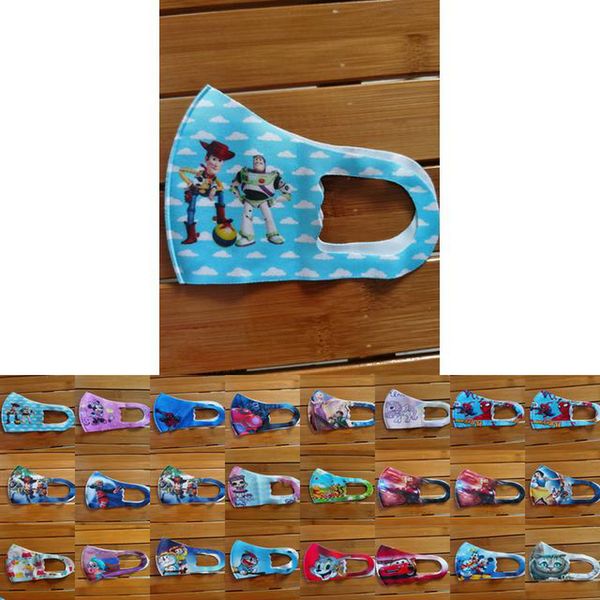 

10pcs 4-12years kids lover cartoon character mask designer face masks cartoon stretchmask for kids kids lover st