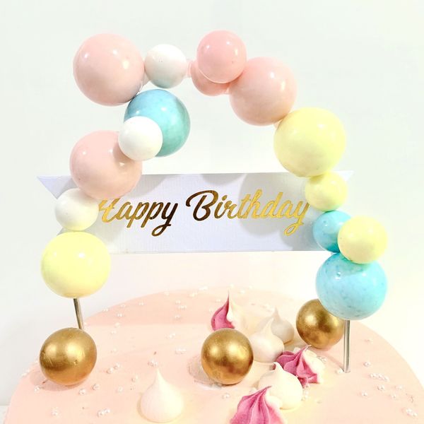 

cake card table decoration happy birthday children's day cake dessert dessert colorful ball arch mzvmo