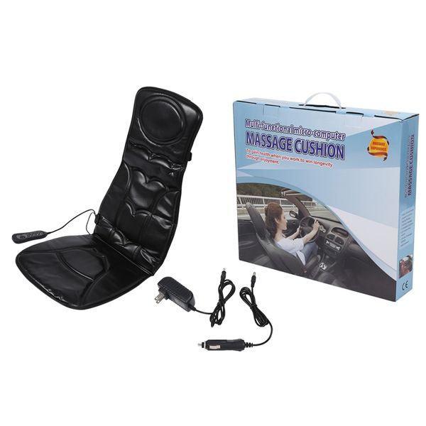 

10 motor vibration massage chair pad seat cushion with heat for home office car wired remote easy control massage chair