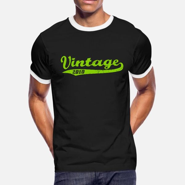 

vintage 2010 t shirt men designing 100% cotton round collar slim sunlight breathable spring autumn cool shirt