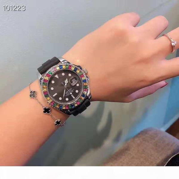 

new luxury watch womens watches quartz movement wristwatches 3 colors to choose womens designer watches silicone strap, Slivery;brown