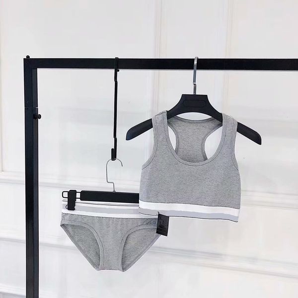 

2020 ales summer new women's cotton vest vest sportswear, ladies' vest, underwear, two pieces.wholesales, Gray