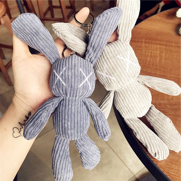 

ins cute plush puppets keyrings lovely popular plush toys keychains simple and stylish red key chain wholesale, Silver