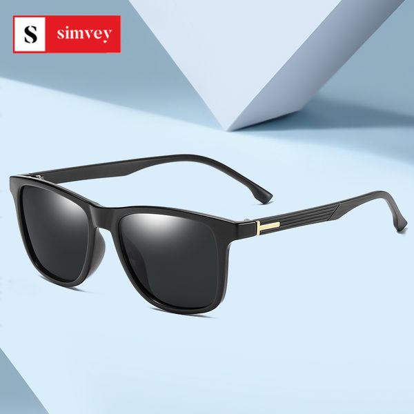 

simvey 2020 fashion mens designer polarized sunglasses for driving golf classic square vintage mirrored sunglasses uv400, White;black