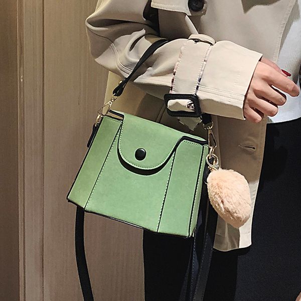 

vintage fashion tote bucket bag 2020 new matte pu leather women's designer handbag travel shoulder messenger bag