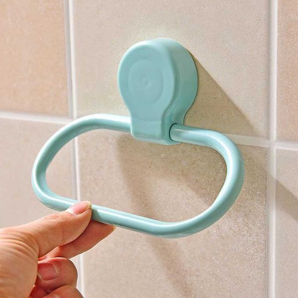 

paper ring rack wall mount abs self adhesive towel holder bathroom storage coat