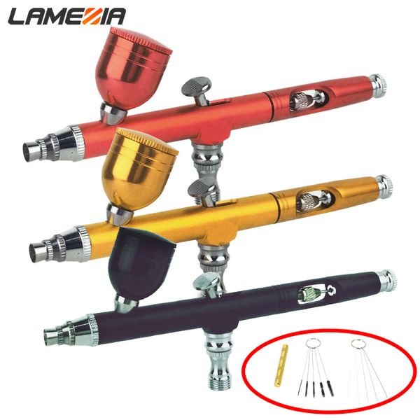 

7ml 0.3mm nozzle airbrush with 11pcs cleaning tools dual action gravity spray gun for art paint tattoo nail cake decorating