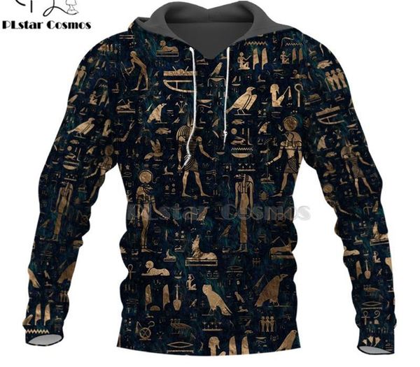 

mysterious retro ancient horus egypt goddess pharaoh totem 3d hoodies sweatshirt winter autumn funny long sleeve streetwear-7, Black