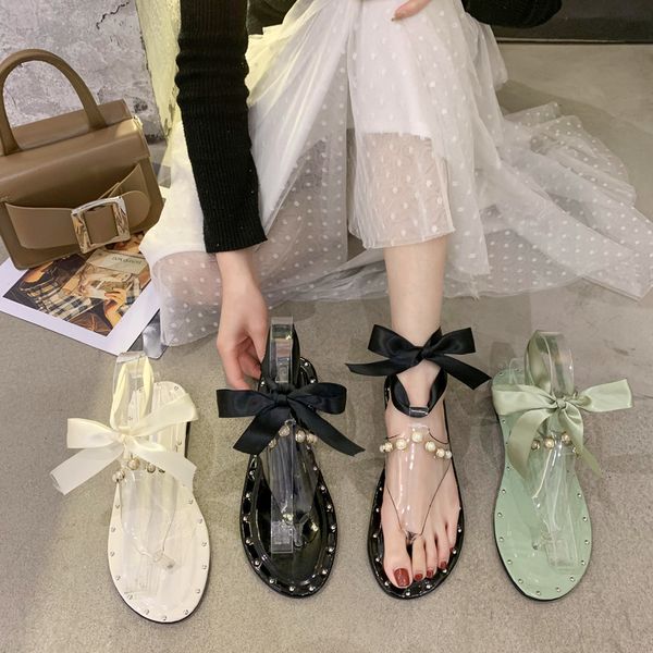 

sandals straps 2020 summer women's low shoes clear heels suit female beige flip flops platform lace up sandals ladies woman, Black