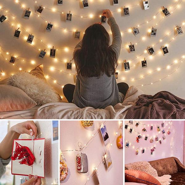 

battery string lights 30 50 100led copper fairy string lights warm white usb powered string light for indoor outdoor party decor