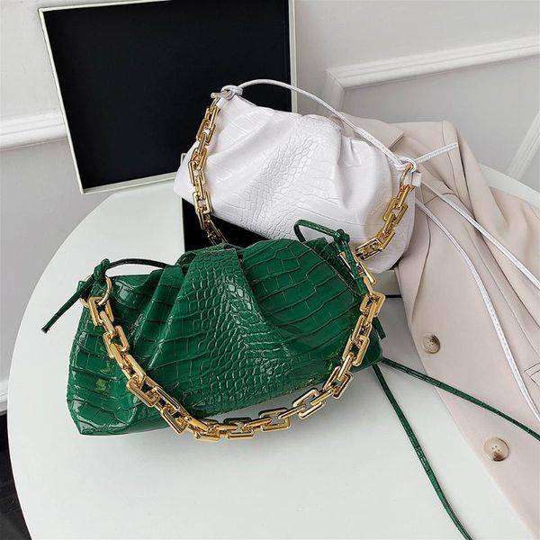 

2020 day clutch thick clip purse bag women cloud underarm shoulder bag pleated pouch totes handbag and purs