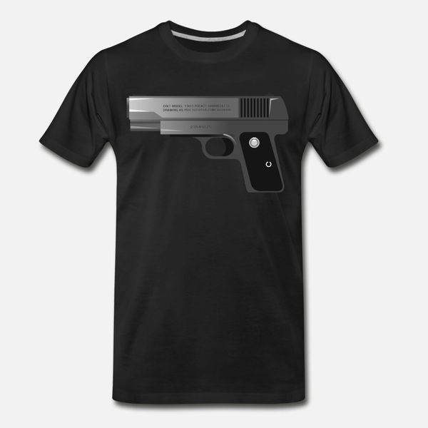 

handgun t shirt men customize 100% cotton plus size 3xl clothing anti-wrinkle casual summer style family shirt