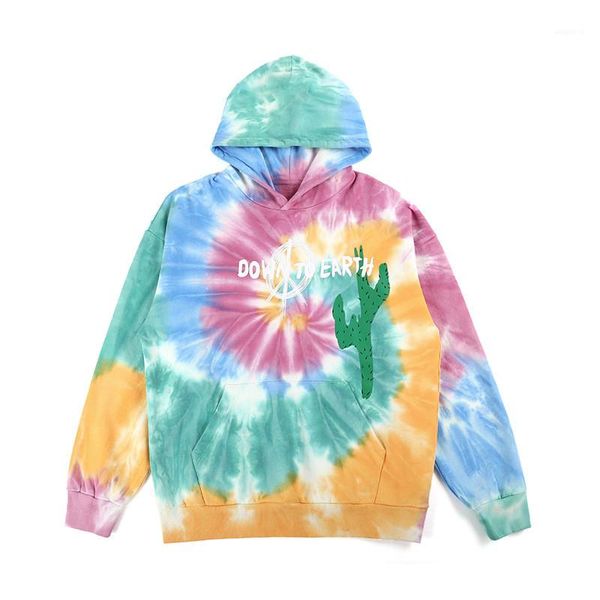 

print mens designer hoodies fashion loose gradient graffiti mens hoodies casual tie dye males clothing astroworld brand letter, Black