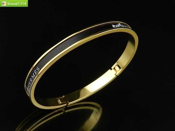 

christmas gift celebrity design letter bracelet women fashion metal clover cuff bracelets jewelry with box, Golden;silver