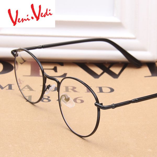 

sunglasses frames veni vedi women's eyeglass optical glasses frame metal full vintage retro printing feminino, Silver
