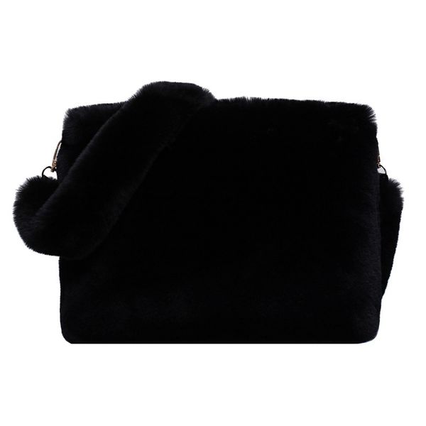 

искусственного меха сумка leopard плече сумка женские сумки теплый черный