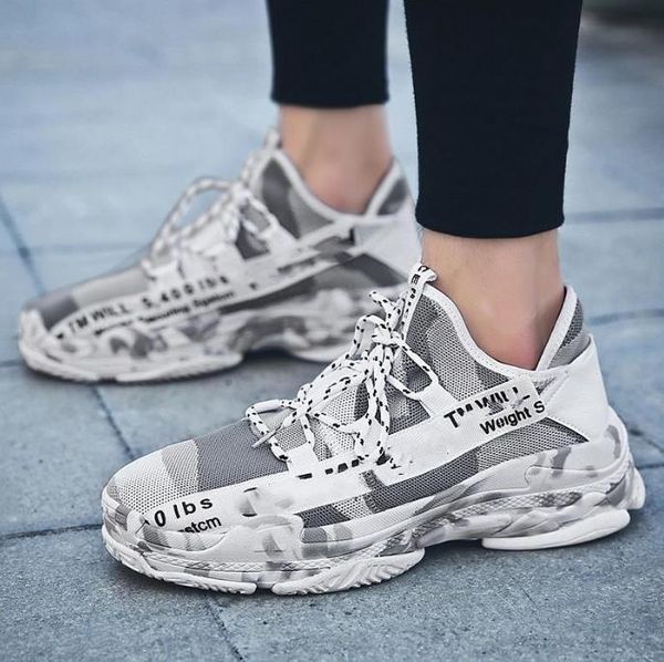 

designer sports shoes men's street dance flat shoes comfortable mesh fashion camouflage casual shoes high-non-slip bible sports hiking