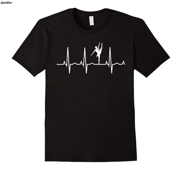 

балерина heartbeat shirt лучший балерина печати футболка harajuku мужчин уличной короткий рукав о-образным вырезом рубашки хлопка тройники в