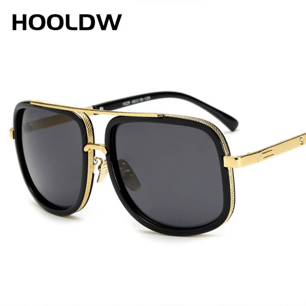 

hooldw men oversized sunglasses men women design square polarized sun glasses male driving goggle eyewear uv400, White;black