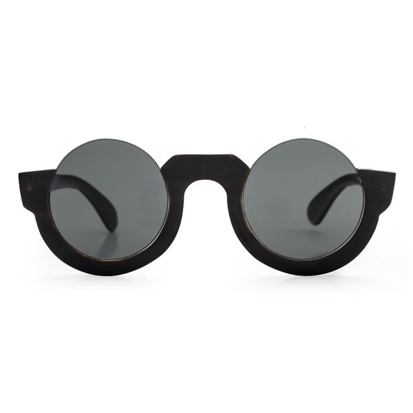 

black frame round sunglass custom nylon polarized ox horn sunglasses bingking, White;black