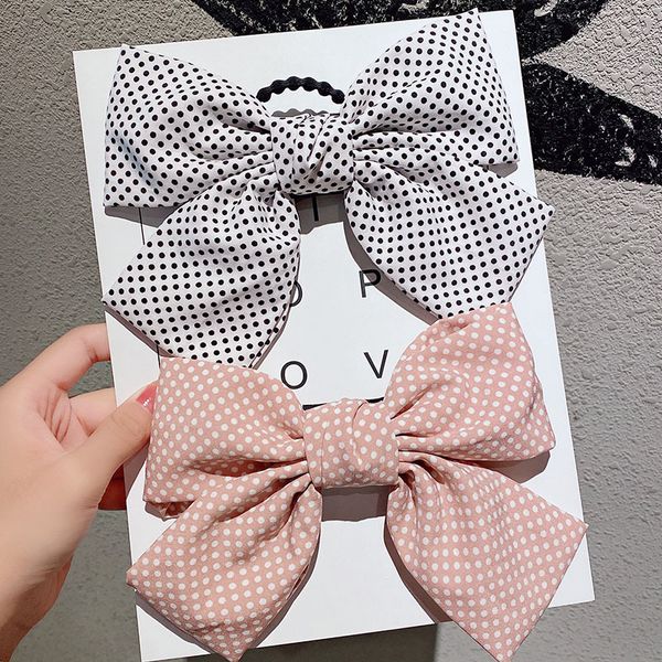 

hair accessories ins large bows scrunchies korean dot butterfly bowknot ties for women girls elegant elastic rubber bands