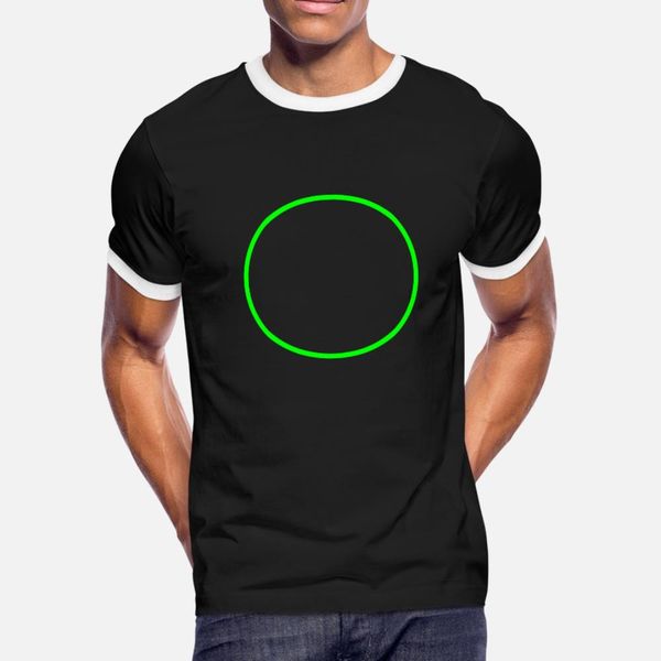 

circle ring shape icon green t shirt men personalized short sleeve o neck pattern anti-wrinkle funny casual summer style trend shirt