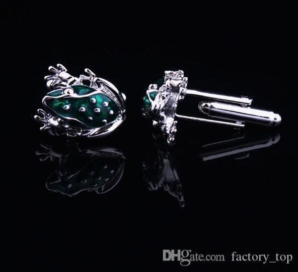 

gold silver frog animal fashion men jewrlry cufflinks men s06, Silver;golden