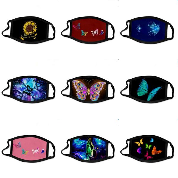 

6cybv cotton face maskswashable and reusable facemask black leaf print breathable cloth masks forprotection bylima scarf#852