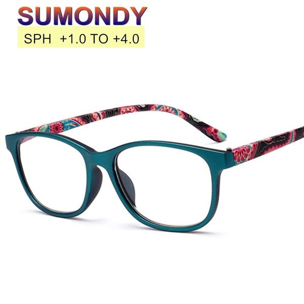 

sumondy unbreakable anti fatigue reading glasses sph +1.0 to +4.0 men women brand spectacles for presbyopia ur11, White;black
