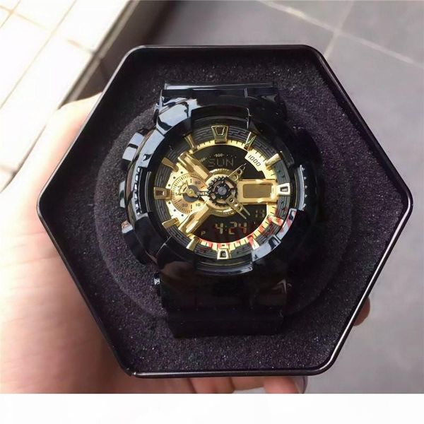 

2020 new fashion luxury mens g style military wristwatches multifunction led digital shock quartz sport watches for man male students clock, Slivery;brown