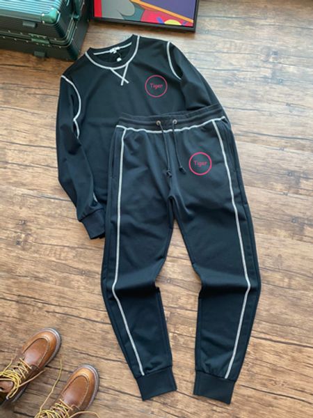 

men tracksuits fashion cartoon tiger pattern embroidery mens sweatsuits autumn sport outfits boys streetwear wholesale sale, Gray