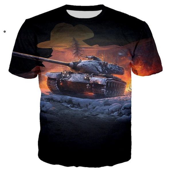 

world of tanks game military cool shirt/streetwear summer men oversized 5xl 3d print shirts comics funny horror men clothing