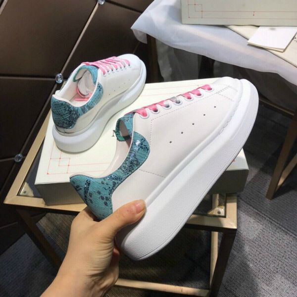 

men designer sneakers white shoes green snake skin laces boy leather ins womens fashion platform shoes trendy casual trainers, Black
