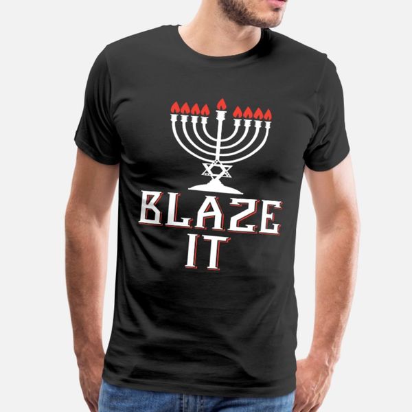 

funny hanukkah menorah jewish apparel t shirt men designer tee shirt round collar cool loose authentic spring normal shirt