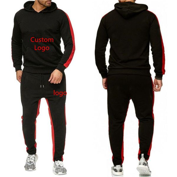 Plus 3XL Größe individuelles Logo Sweatsuits Trainingsanzug Männer Hoodies Hosen Herrenbekleidung Sweatshirt Pullover Herren Casual Tennis Sport Trainingsanzüge Set