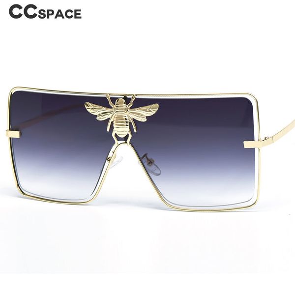 

51008 Luxury Metal Big Bee Sunglasses Men Women T200615