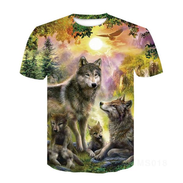 

wolf animal cool personality 3d print shirts hentai comics harajuku men clothing