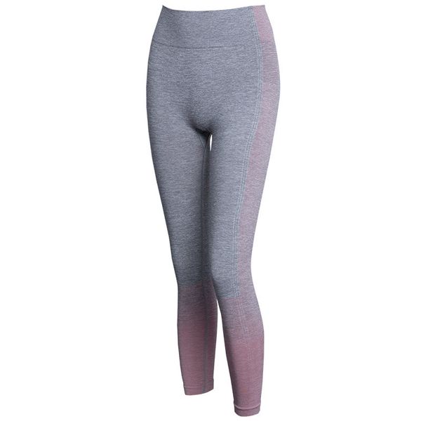 

gym sport leggings women high waist seamless fitness yoga pants gradient color print jogging femme spanx ropa deporte mujer new, White;red