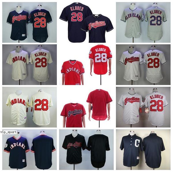

vintage baseball 28 corey kluber jerseys men retire 1976 pullover team red navy blue white grey beige cool base flexbase quality, Blue;black