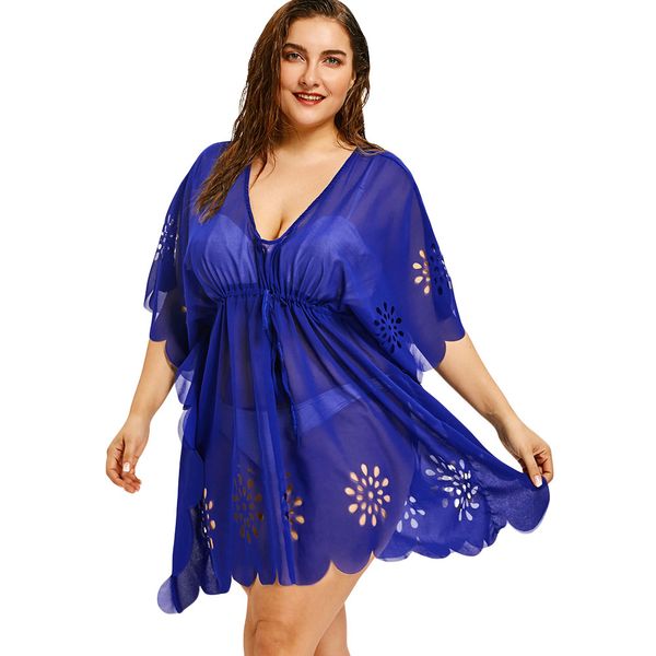 

summer new large size women's clothing trade deep v neck perspective bikini bathing suit beach sun suit swimsuits for women