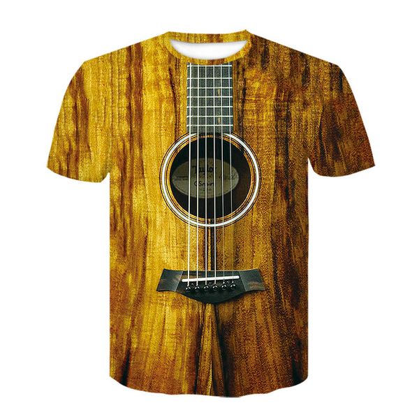 

new guitar retro psychedelic men clothing 3d print shirts harajuku humor comics men clothing