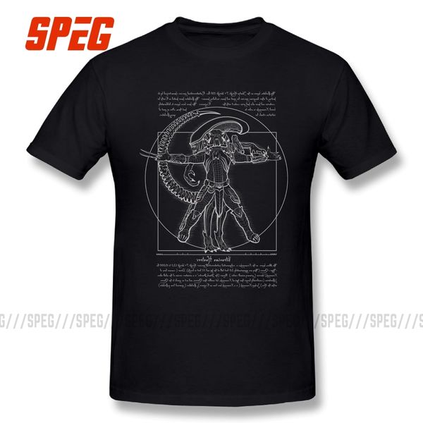 

vitruvian hunters negative alien covenant t shirt alien vs predator man's short sleeves printed t-shirt summer cotton tees