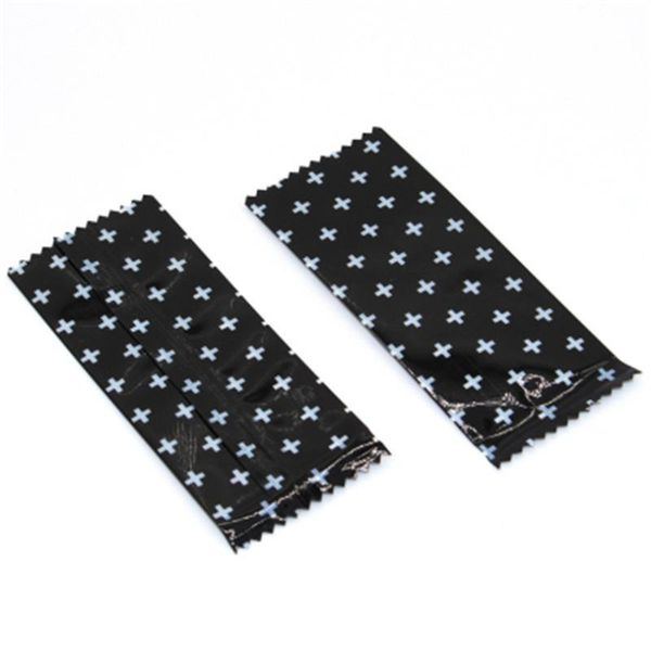 

100pcs/lot black candy packaging bag white cross pattern handmade nougat wrapping paper birthday party supplies plastic gift bag