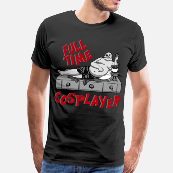 

full time cosplayer t shirt men designing short sleeve s-xxxl male graphic comical spring outfit shirt