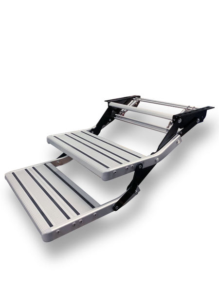 

rv aluminum anti-skid steps caravan rv double manual pedal