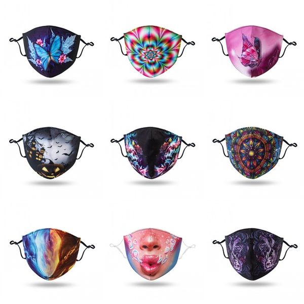 

pumpkin bat decoration printed face mask foldable reusable mascarilla retractable washable breathable respirator custom good 4 2qyb e2