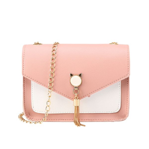 

women's small lether bag candy-colored square sling bag messenger sweet lady phone