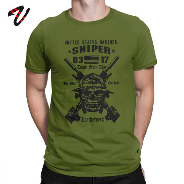 

men t shirt usmc scout sniper tee shirt us marines mos 0317 combat arms unique short sleeve crew neck cotton t-shirts