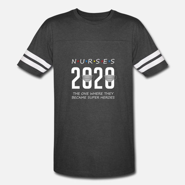 

nurses 2020 the one where they became super heroes t shirt men printed cotton size s-3xl novelty loose breathable spring autumn shirt